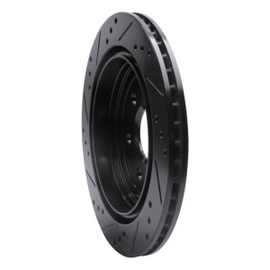 Cadillac SRX Brake Rotor (1) - Rear Right - R1 Concepts - Drilled & Slotted - Black - `10-`16